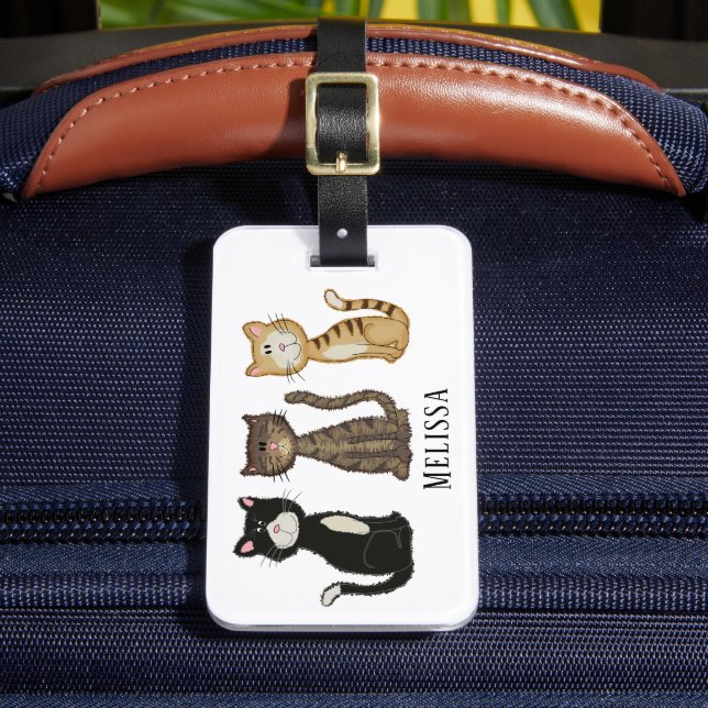 Cute Cats Personalized Luggage Tag (Front Insitu 2)