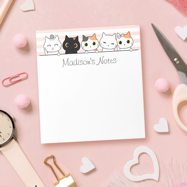 Cute Cats Personalized Notepad (Creator Uploaded)