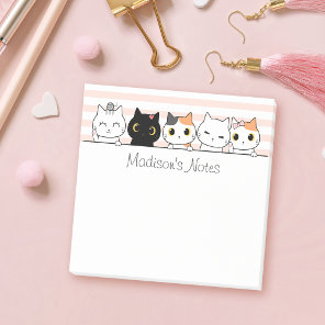 Cute Cats Personalized Post-it Notes