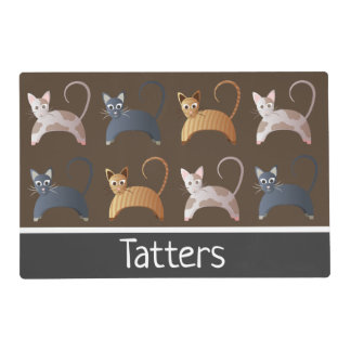 "Cute Cats" Personalized & Reversible Cat Placemat