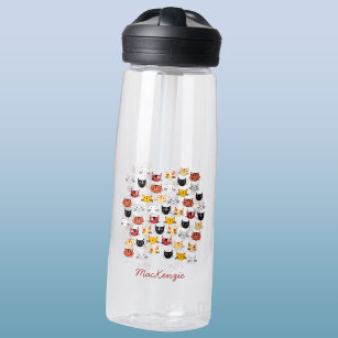 Cute Cats Personalized Water Bottle