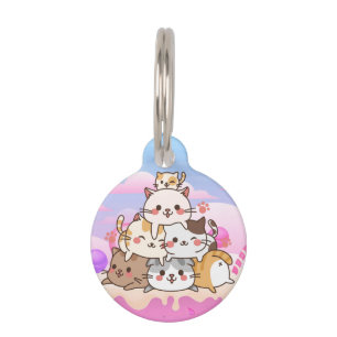 Cute Cats Pet ID Tag
