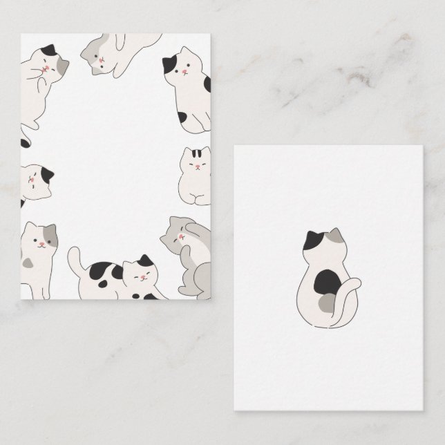 Cute cats pet  note card (Front/Back)