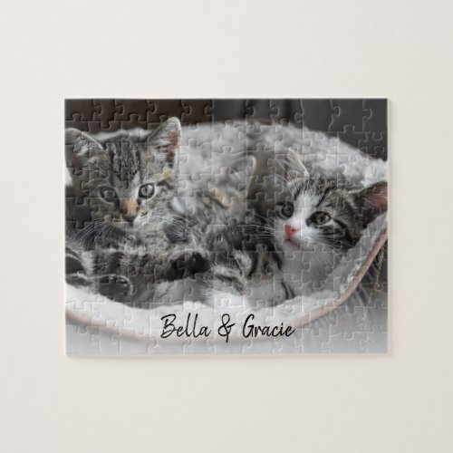 Cute Cats Pet Photo Personalized Custom Pets Jigsaw Puzzle