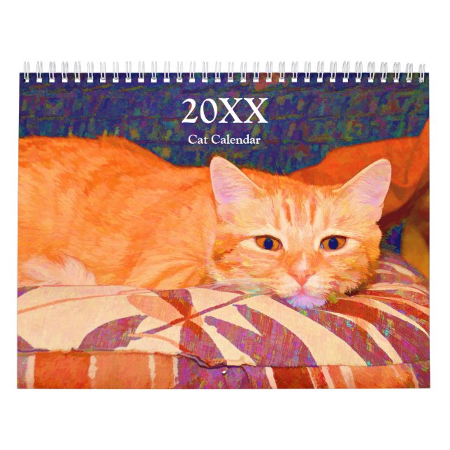 Cute Cats Photo Art Design 2024 Monthly Calendar (Cover)