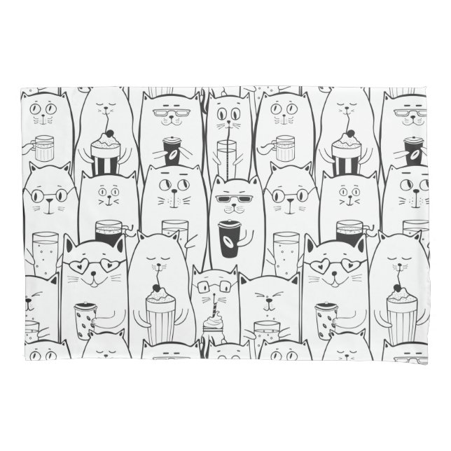 Cute Cats Pillow Case (Front-Left)