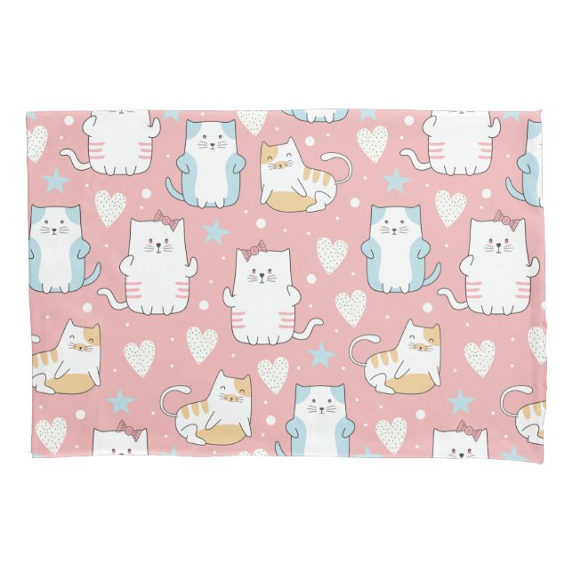 Cute Cats Pillow Case (Front-Left)