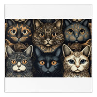 Cute cats posing together acrylic print