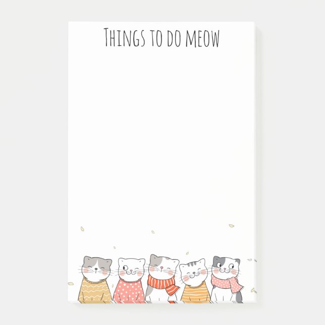 Cute Cats Post-It Notes (Front)