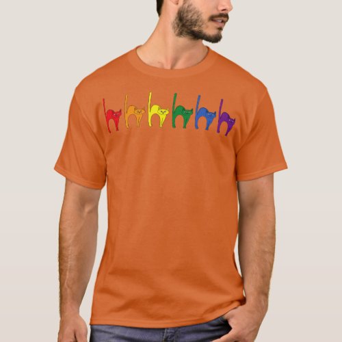 Cute Cats Rainbow Flag T_Shirt