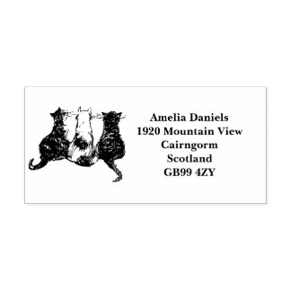 Cute Cats Return Address Self-inking Stamp