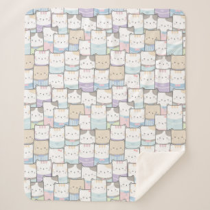 Cute Cats Sherpa Blanket