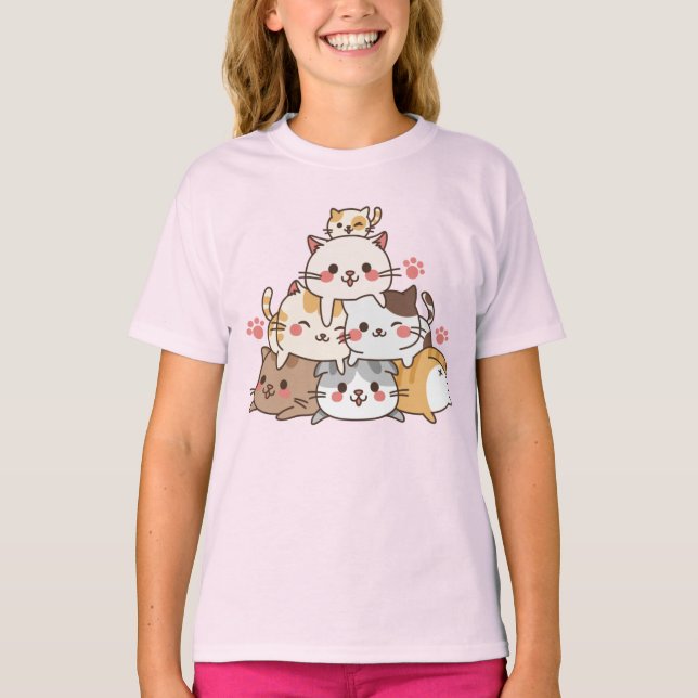 Cute Cats T-Shirt (Front)