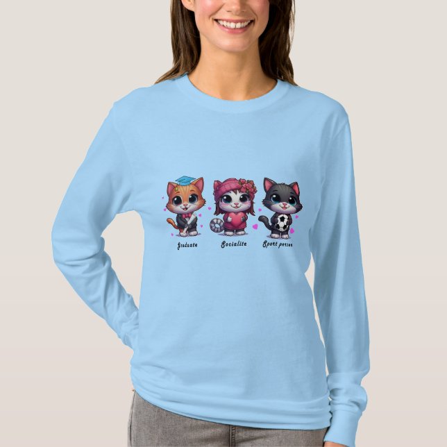 cute cats T-Shirt (Front)