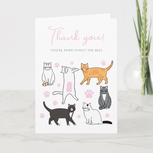 Cute Cats Thank You Card