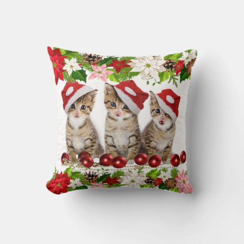 Cute Cats Throw Pillow