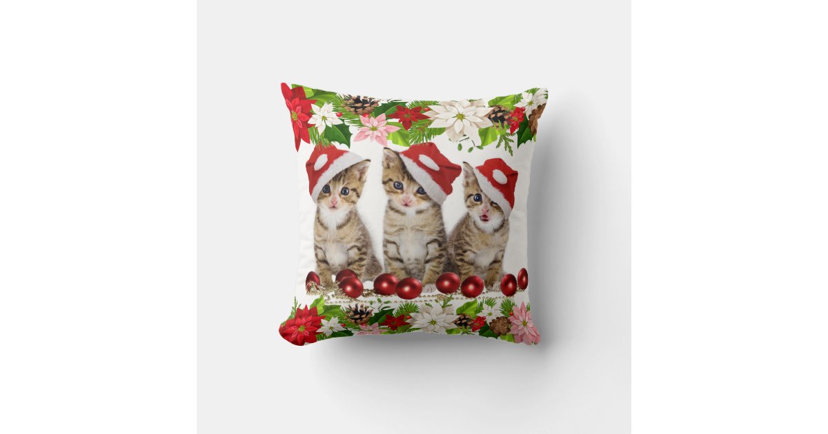 Cute Cats Throw Pillow 