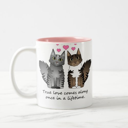 Cute Cats _ True Love Two_Tone Coffee Mug