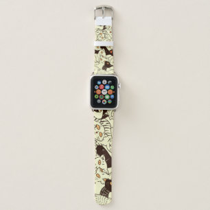 Cute Cats Vintage Wallpaper Pattern Apple Watch Band