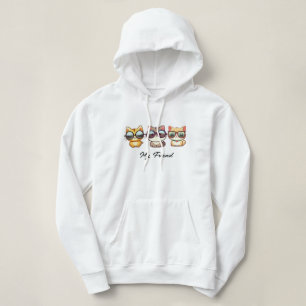Cute Cats Wearing Glasses My Friend Change Text Hoodie