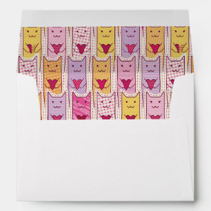 Cute Cats with Loving Hearts Envelope