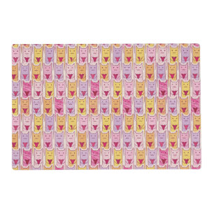 Cute Cats with Loving Hearts Placemat