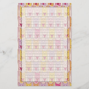 Cute Cats with Loving Hearts Stationery