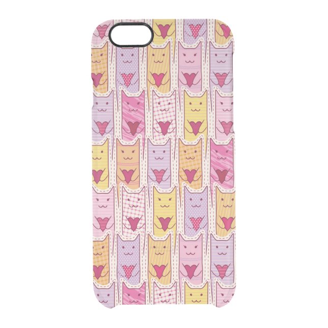 Cute Cats with Loving Hearts Uncommon iPhone Case (Back)