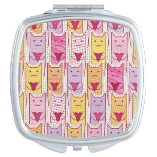 Cute Cats with Loving Hearts Vanity Mirror