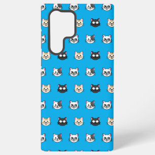 Cute Cats with Reading Glasses and Sunglasses Samsung Galaxy S22 Ultra Case
