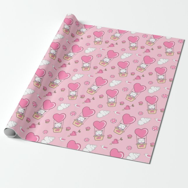 Cute Cats Wrapping Paper (Unrolled)