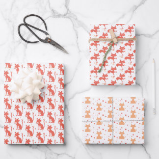 cute cats wrapping paper sheets