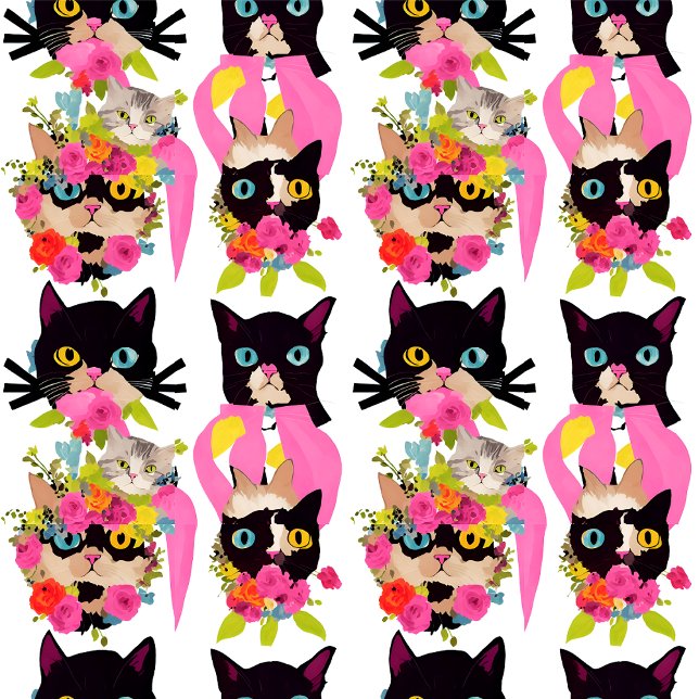 Cute Cats Wrapping Paper Sheets (Creator Uploaded)