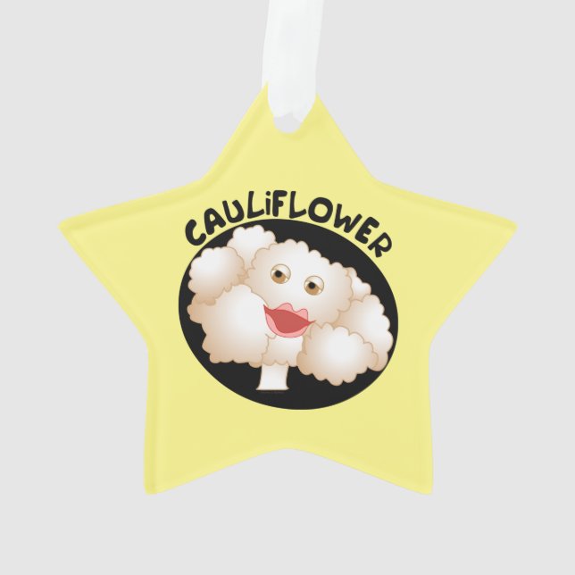 Cute Cauliflower Ornament (Back)