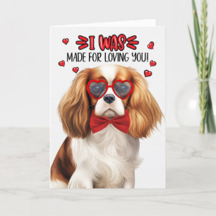 Cute Cavalier King Charles Dog Love Valentine Holiday Card