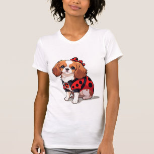 Cute Cavalier King Charles Ladybug T-Shirt