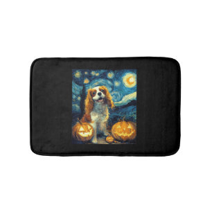 Cute Cavalier King Charles Spaniel Dog Halloween J Bath Mat