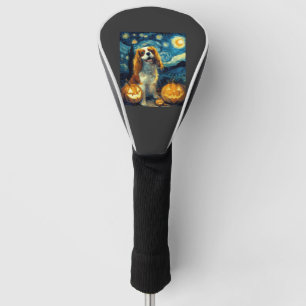 Cute Cavalier King Charles Spaniel Dog Halloween J Golf Head Cover