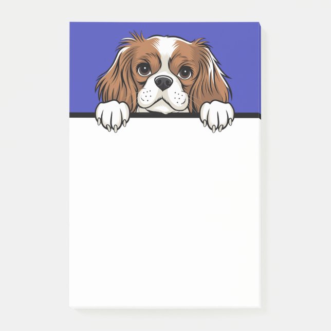 Cute Cavalier King Charles Spaniel Dog Lover Post-it Notes (Front)