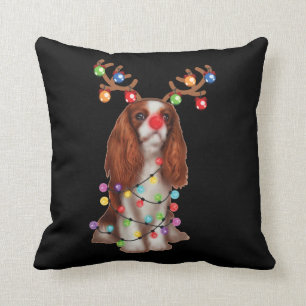 Cute Cavalier King Charles Spaniel Funny Xmas Gift Throw Pillow
