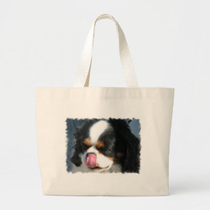 Cute Cavalier Spanial Dog Canvas Bag