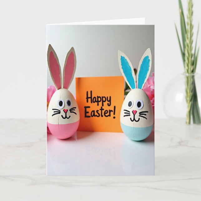 Cute Celebration Egg Friend Card (Front)