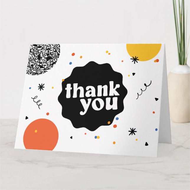 Cute Celebration Thank You Card (Front)