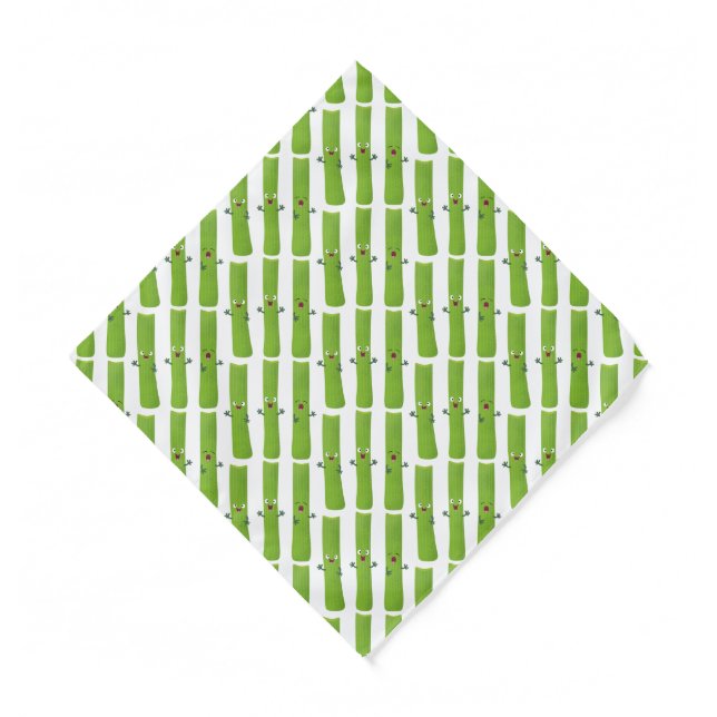 Cute celery sticks trio cartoon vegetables  bandana (Front)