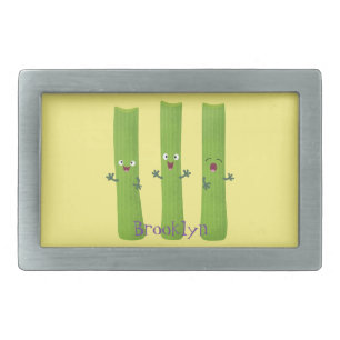 Cute celery sticks trio cartoon vegetables belt buckle