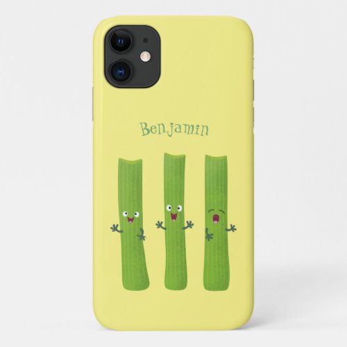 Cute celery sticks trio cartoon vegetables iPhone 11 case