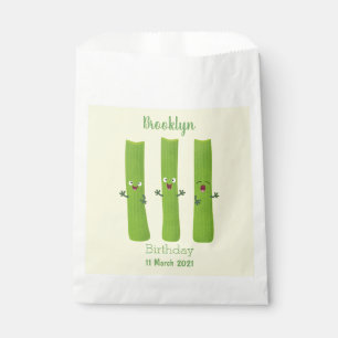 Cute celery sticks trio cartoon vegetables favor bag