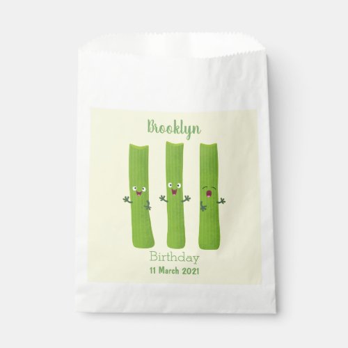 Cute celery sticks trio cartoon vegetables favor bag