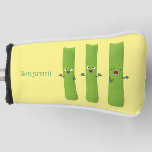Cute celery sticks trio cartoon vegetables golf head cover