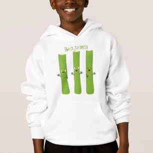 Cute celery sticks trio cartoon vegetables hoodie